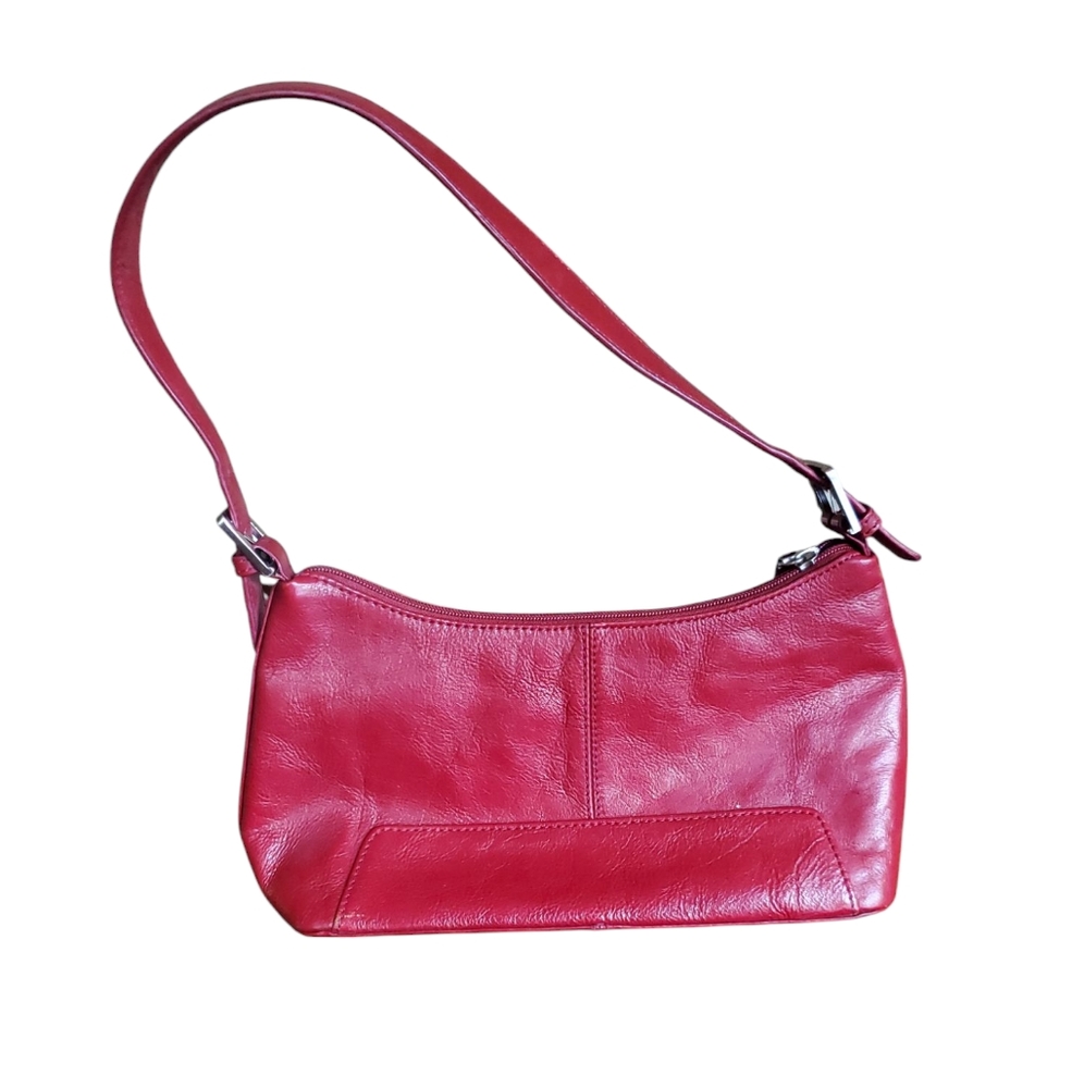 Clarks Red Leather Shoulder Bag